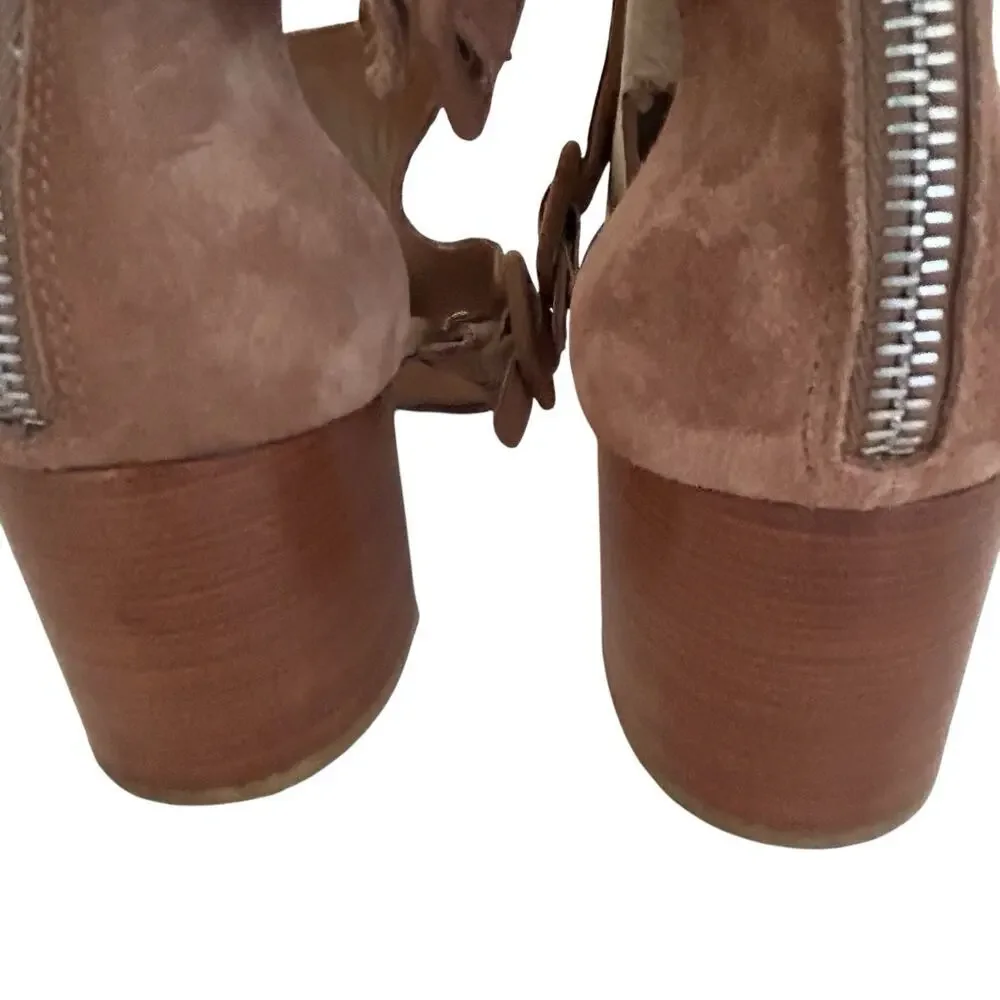 RAG & BONE Women’s Suede Open Toe Matteo Sandal Block Heel B Size 7.5 US 38 EU